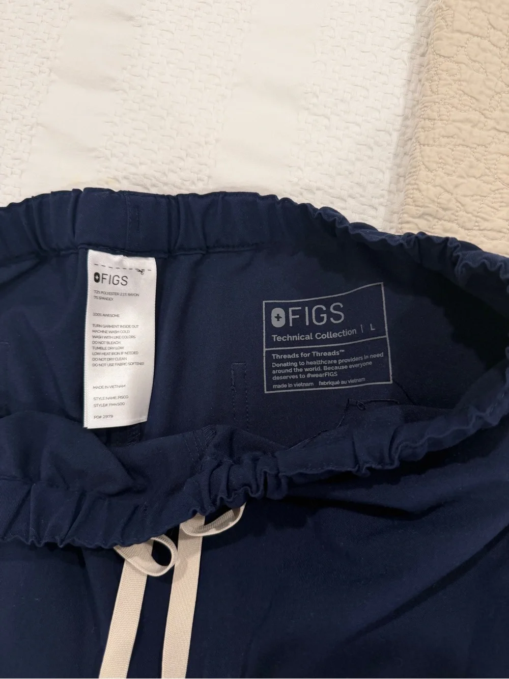 Figs Men's Navy and Light Blue Sweatpants & Joggers Set